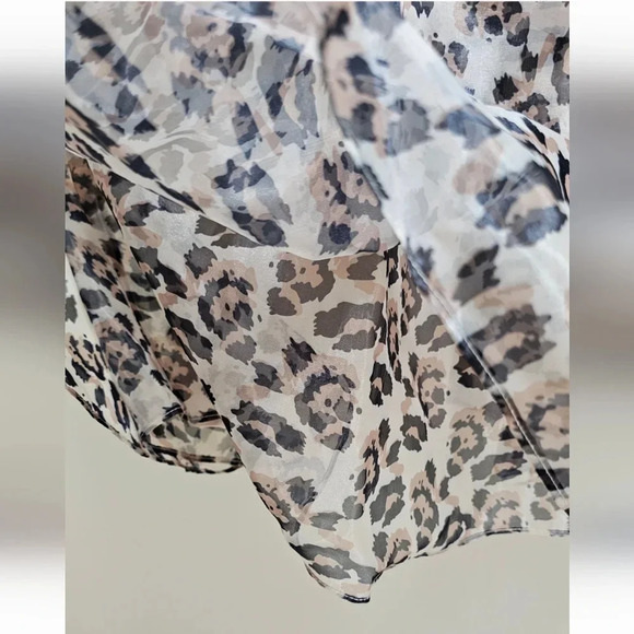 🐆HOST PICK🐆Endless Rose Organza Animal Fluffy Sleeves Baby Doll Dress size S - Picture 8 of 9